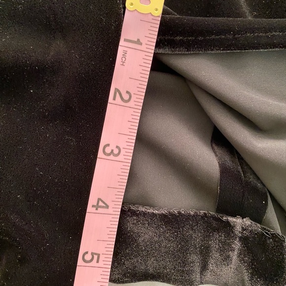 Alex Evenings black velvet fur trim off shoulder cocktail dress, Size 10 - Picture 5 of 5